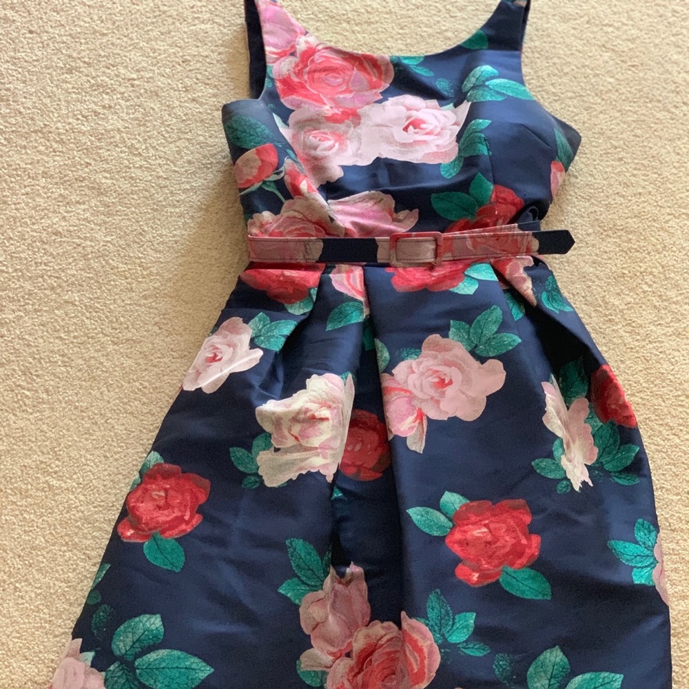 Eliza j fit and flare floral dress